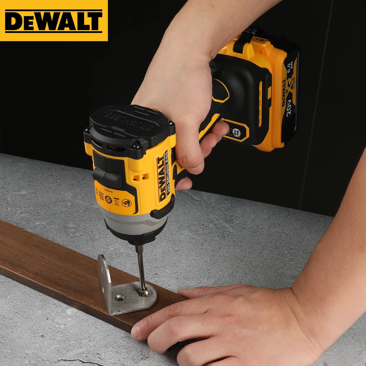 Dewalt DCF850 18V 20V 1/4 in. 3-Speed Brushless Impact Driver with 6AH battery