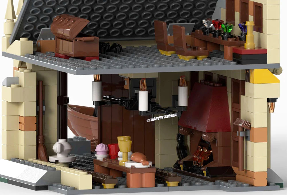 Harry Potter JV NEW 694PCS magic Movie MOC Harrying Bridge House model DIY creative ideas Child Toy Assembly Puzzle Birthday Gift MOC-75954