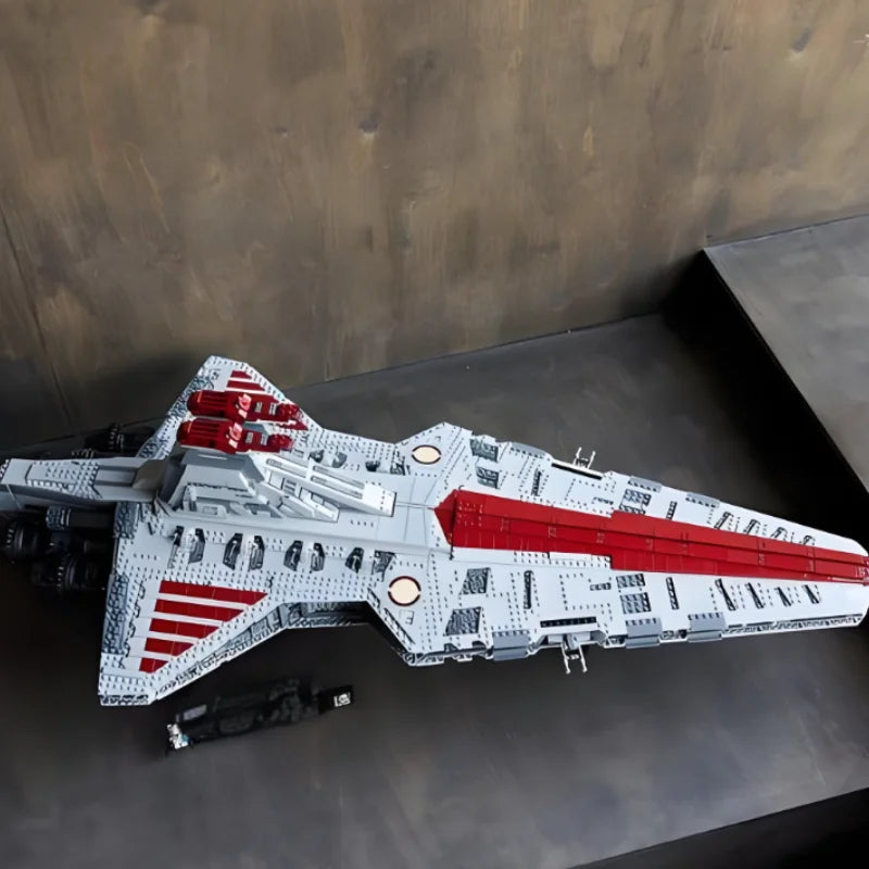 Star Wars JV 5374pcs MINISO Hot Toy Stars Battle Biggest Venator Class Republic Attack Cruiser 75367 Building Blocks Christmas Birthday Gifts