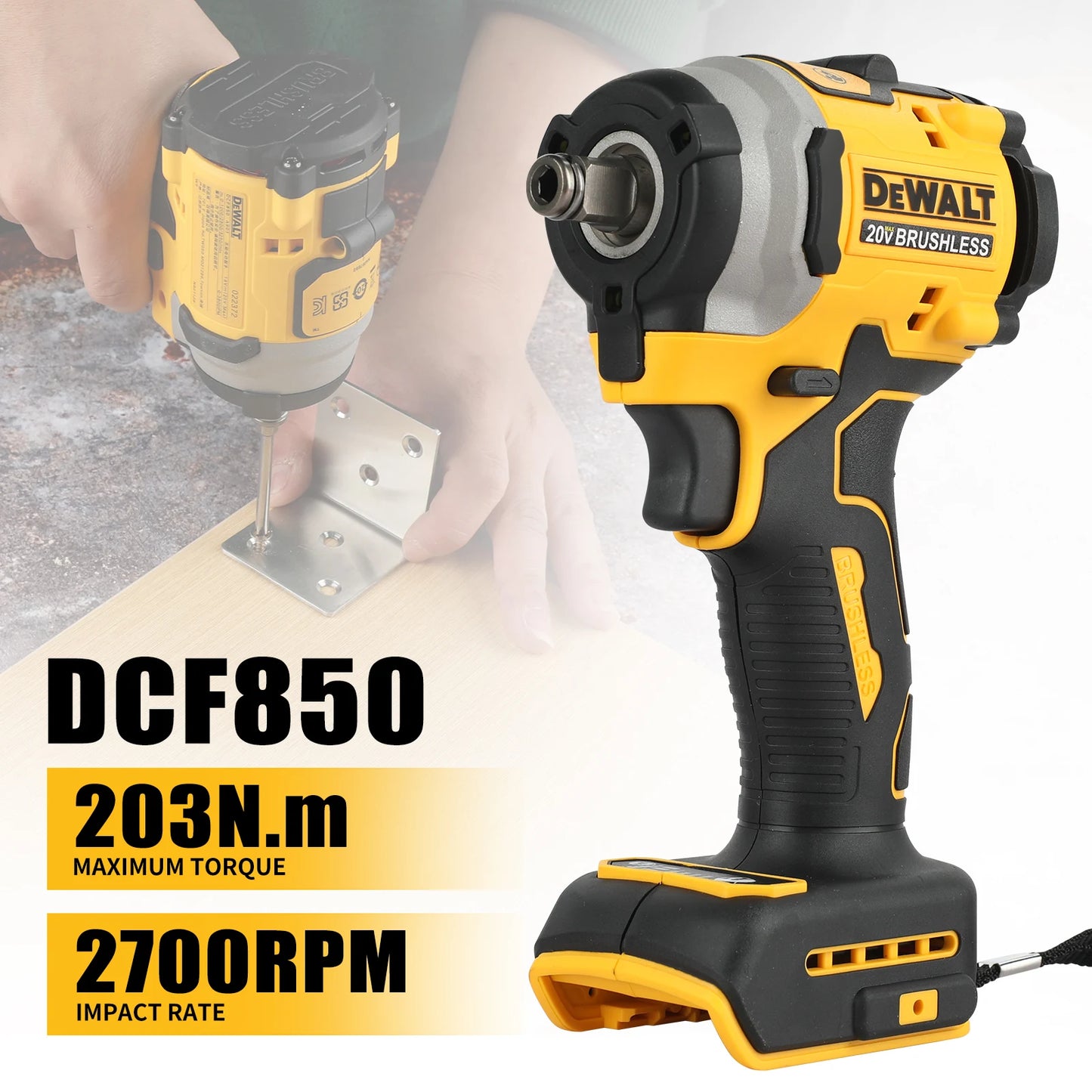 DeWalt DCF850, DCF887 20v brushless combo kit with bag