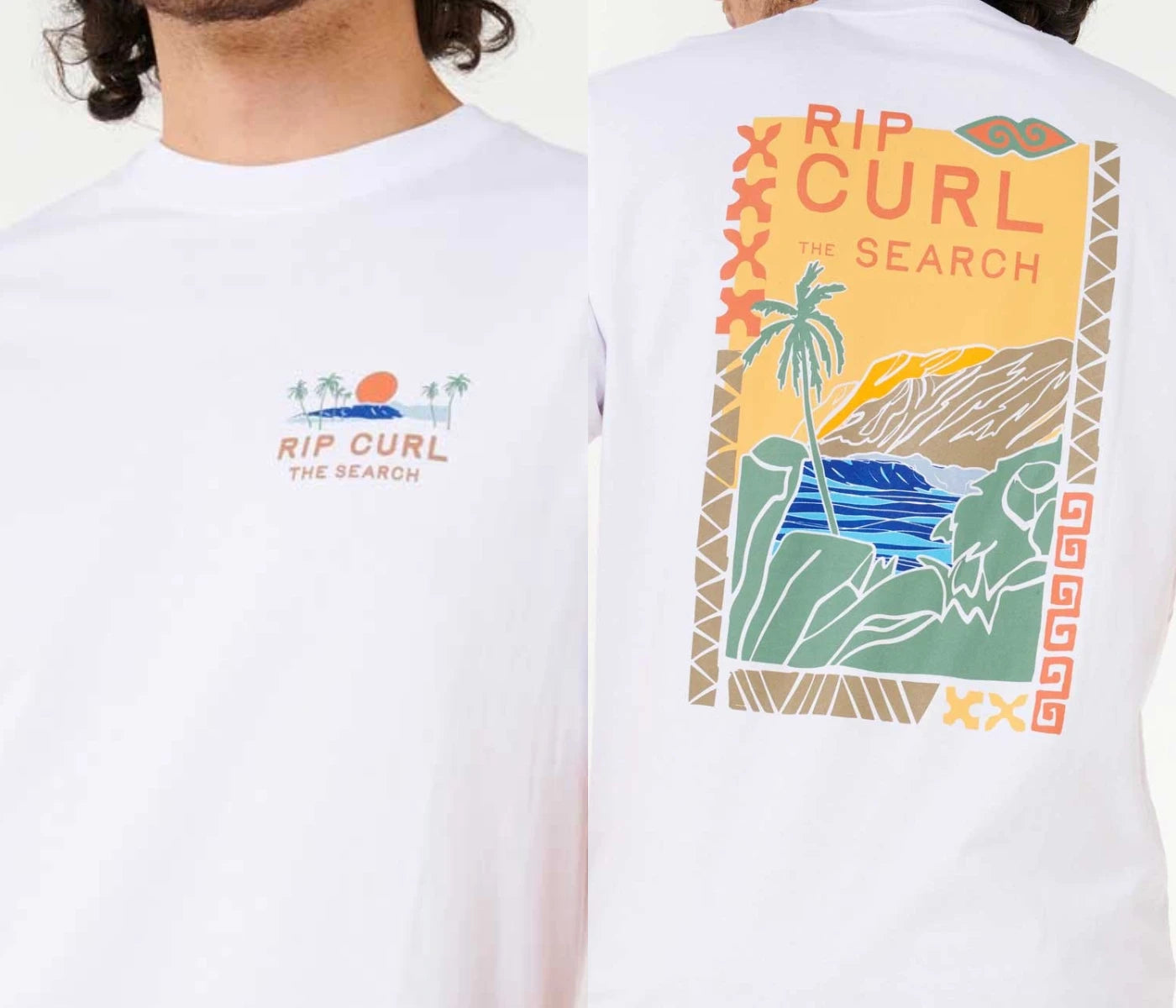 Rip Curl JV Summer Artist of The Search Cody Welsh Tee Rip Curl Men T-shirts Y2k Short Sleeve Street Hip Hop High Quality Male Clothes