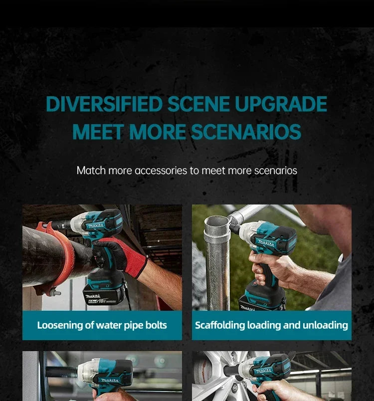 Makita DTW285 18V 320N.M Brushless Impact Wrench with 6.0Ah battery and Charger Kit