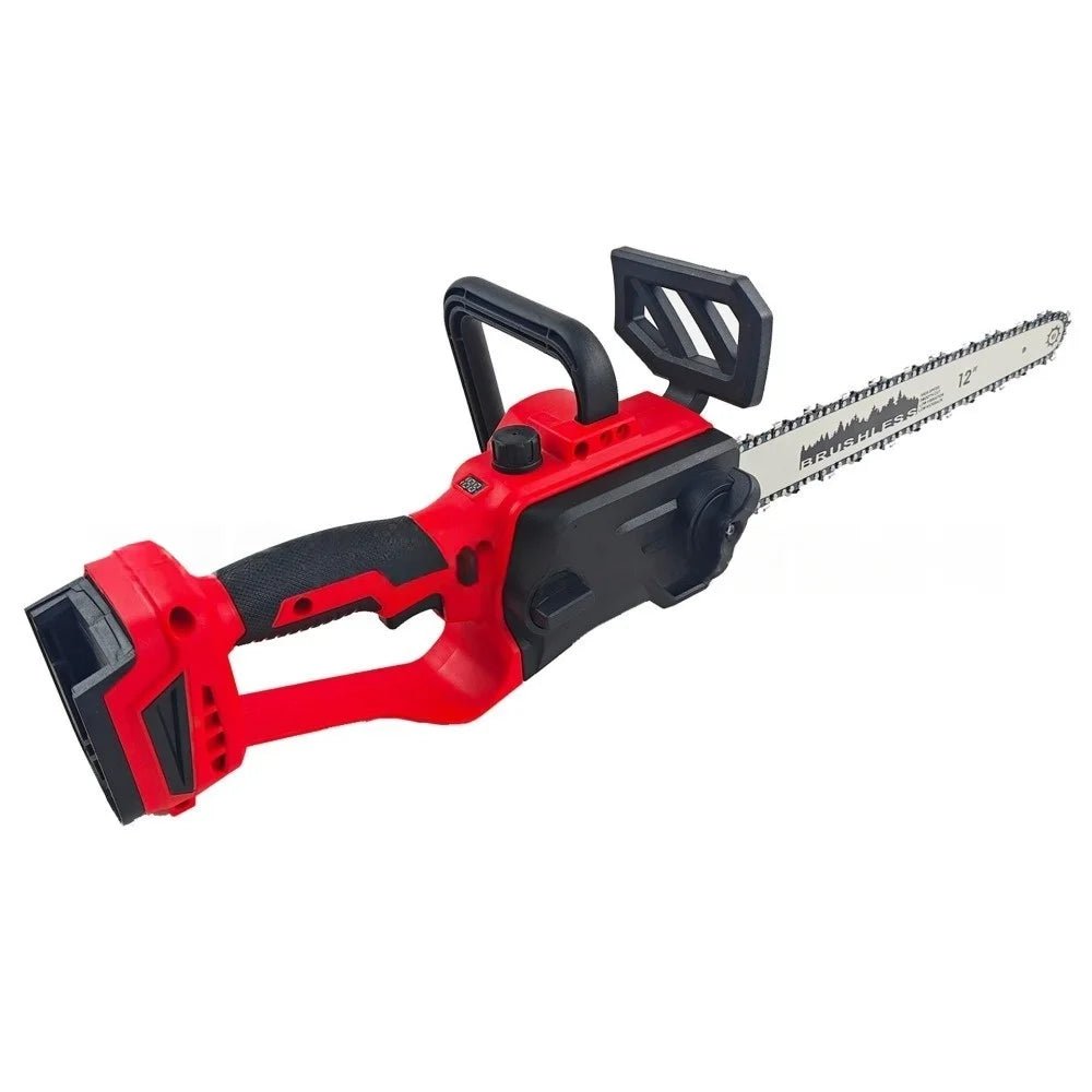 Makita Dewalt Milwaukee Compatible 18V battery 12-Inch Brushless Chainsaw Cordless Electric Chain Saw for Tree Trimming (No battery)