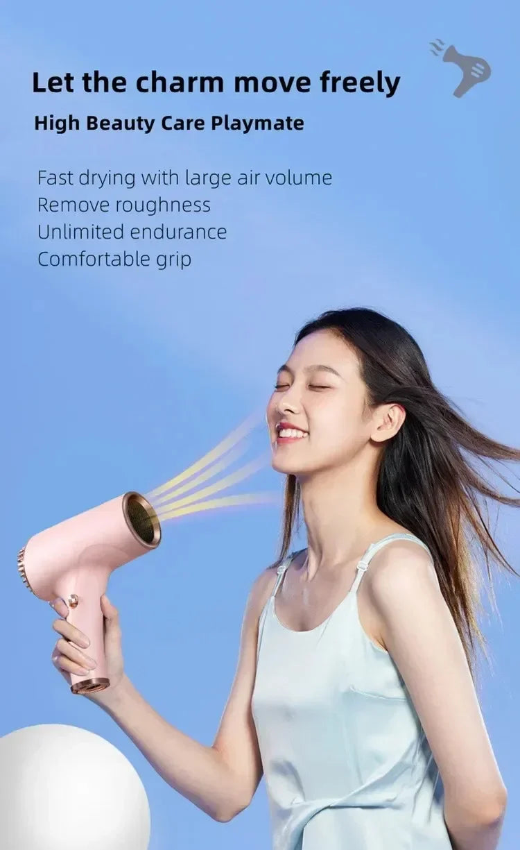 Hair dryer 20000RPM Portable Wireless Hair Dryer Rechargeable Blow Dryer