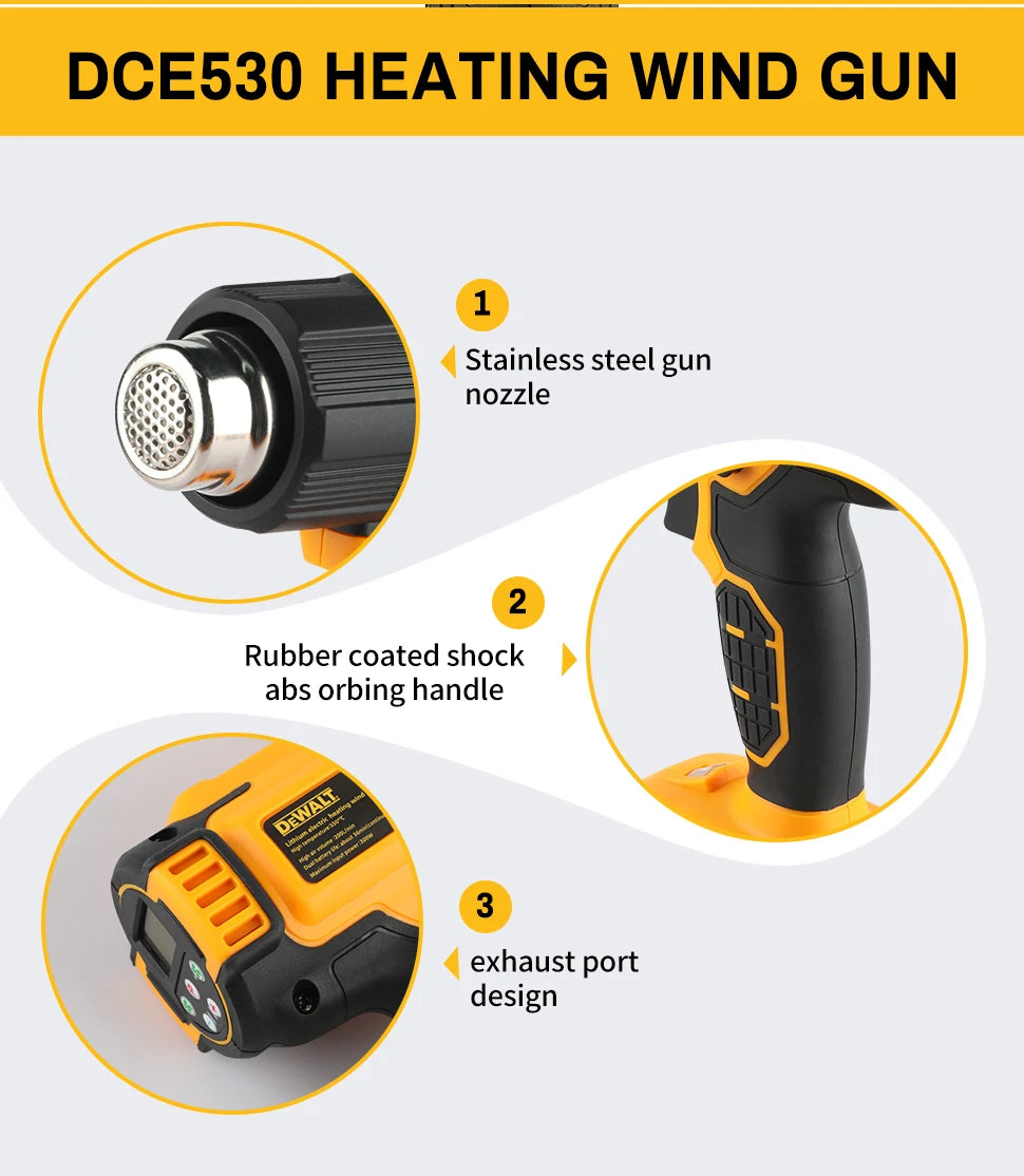 Dewalt 300W High - power Cordless Heat Gun