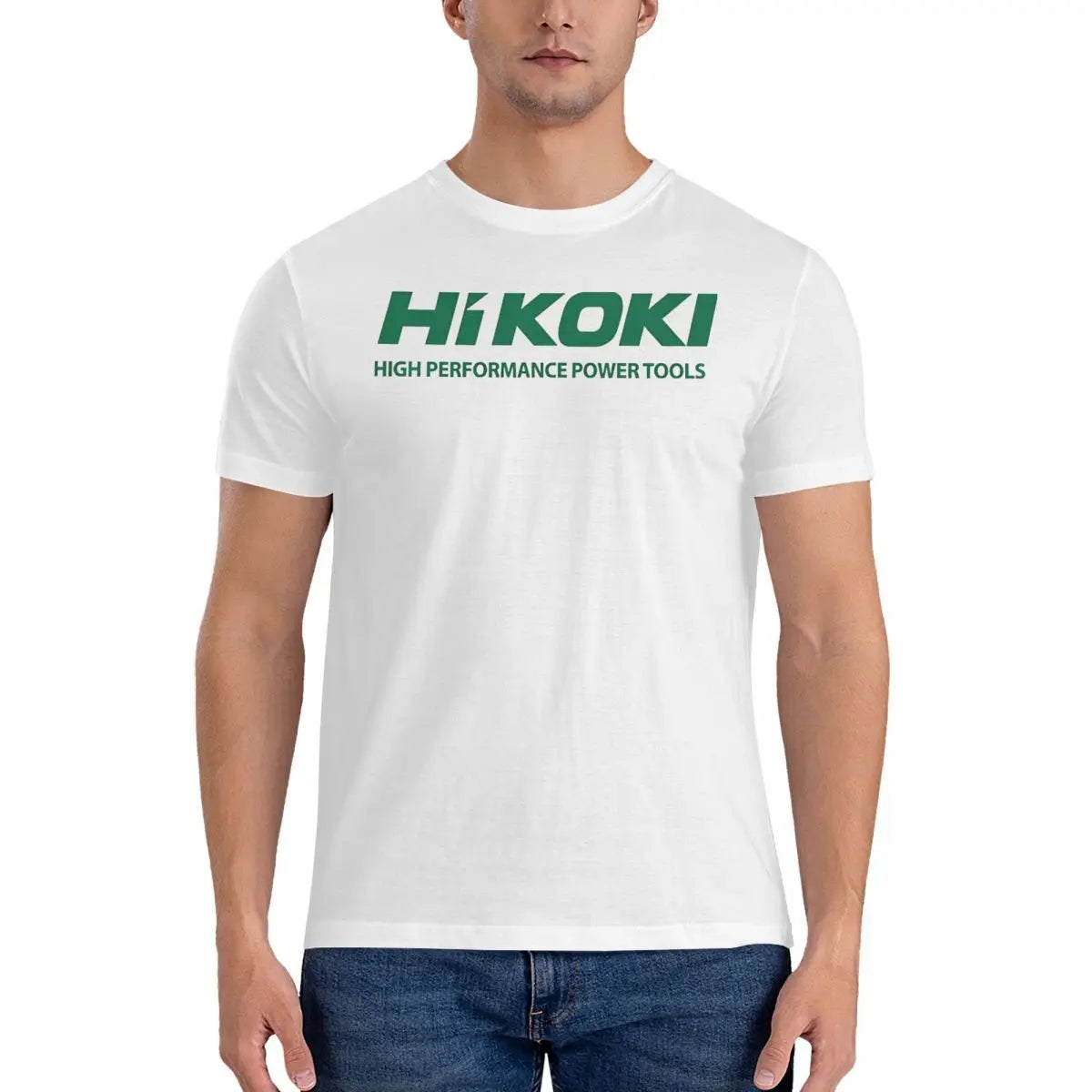 Hikoki Professional TOOLS T-Shirts Men Round Neck Cotton T Shirts HIKOKI Short Sleeve Tee Shirt Adult Clothing