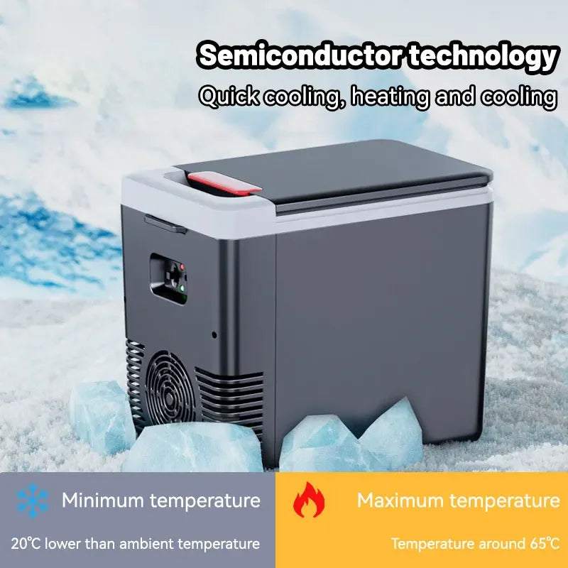 Mini Refrigerator 12V 220V 10L Car Home Dual-use Refrigerator Freezer Outdoor Cooler & Warmer Electric Fridge Portable Icebox