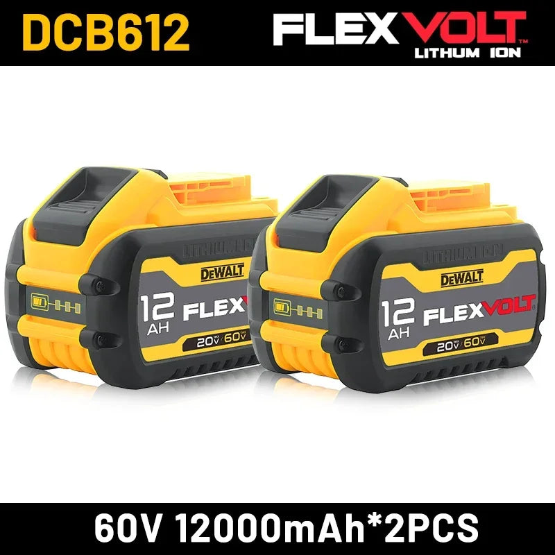 DeWalt original 12Ah 18V/20V-60V Flex Volt battery - 1Pk, 2Pk, 3Pk, 4Pk and Charger options