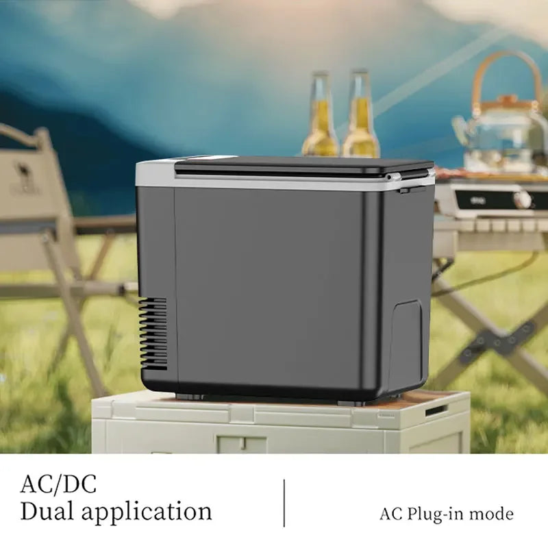 Mini Refrigerator 12V 220V 10L Car Home Dual-use Refrigerator Freezer Outdoor Cooler & Warmer Electric Fridge Portable Icebox