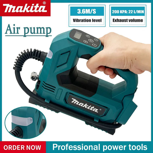 Makita 18V Portable Cordless Tire Inflator 18V Battery Electric Air Pump Handheld Air Compressor For Car Bicycle Tires Ball