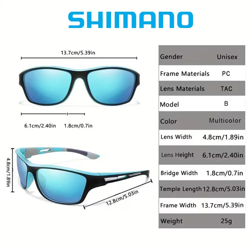 Shimano Unisex Polarized Sunglasses UV400 Outdoor Sports Protective Fashion Sunglasses for Hunting Fishing Driving And Cycling