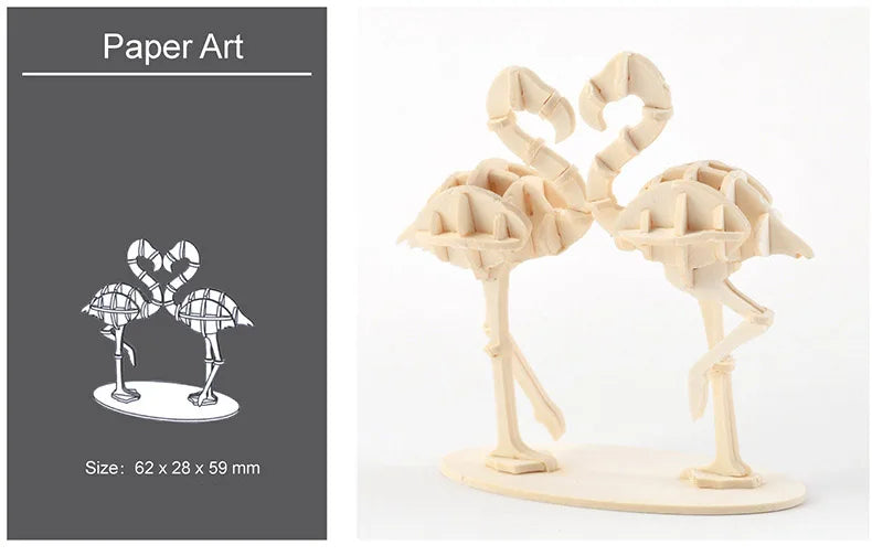 Model JV DIY 3D Wooden Puzzle Model Animal Montessori Toys for Children Crafts Dachshund Skeleton Assembly Gift Set for Kids Adults Teens