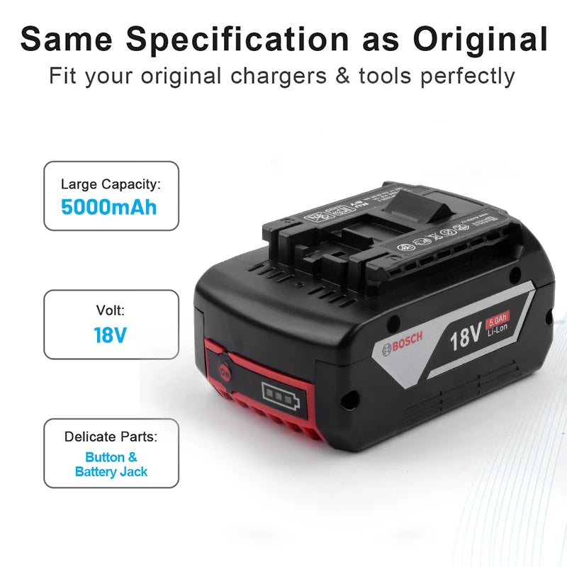 BOSCH 18V 3.0AH professional lithium battery Bosch BAT609 BAT609G BAT618 BAT618G electric tool battery rechargeable