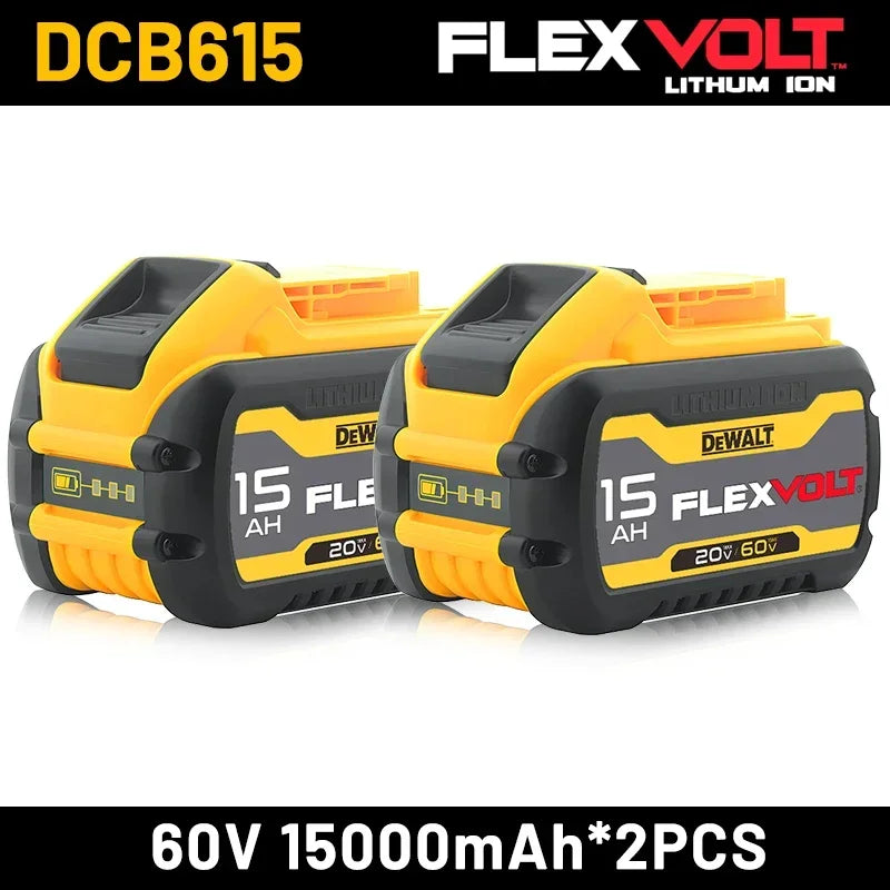 DeWalt original 15Ah 18V/20V- 60V battery- 1Pk, 2Pk, 3Pk and Charger options