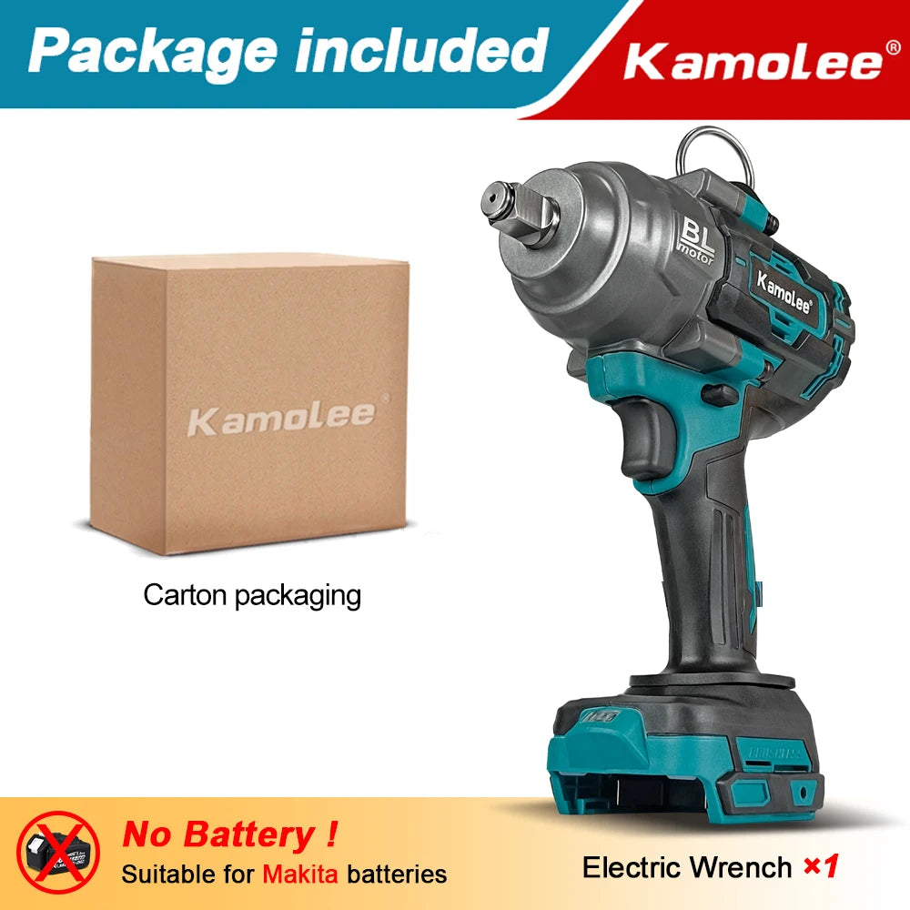 Kamolee 1/2 inch 2600NM Brushless 18v Impact Wrench