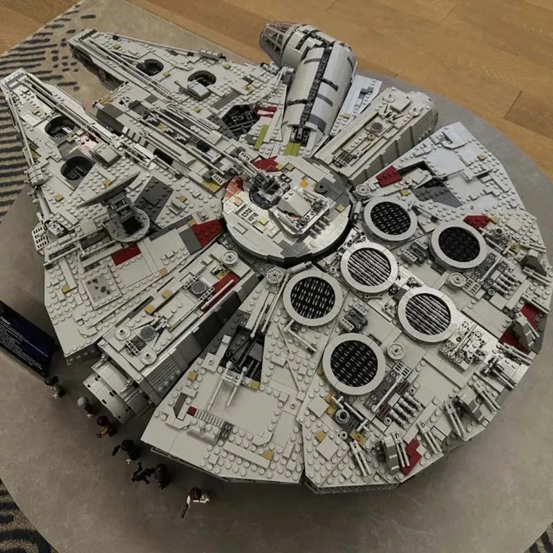 Millennium Falcon JV 7541pcs UCS Space War Plan Luxury Millennium Big Falcon Space Ship 75192 Spacecraft Building Blocks Toy Birthday Christmas Gifts