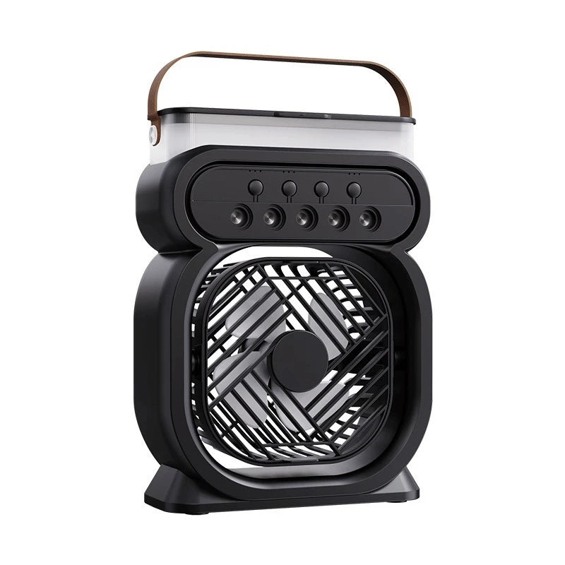 Misting Fan 3 In 1 Fan AIr Conditioner Household Small Air Cooler LED Night Light Portable Humidifier Air Adjustment Fan Office Home Fan
