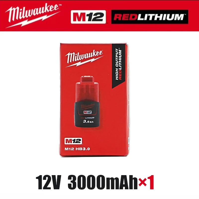 M12 12V battery M12B3 3.0AH 3000mAh 48-11-2402 48-11-2411rechargeable portable Milwaukee M12 battery