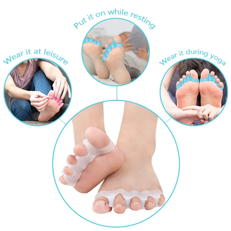 Silicone Toe Separator, Bunion Corrector Toe Spacers to Correct Bunions Toe Straightener Toe Stretcher Gel Toe Separators