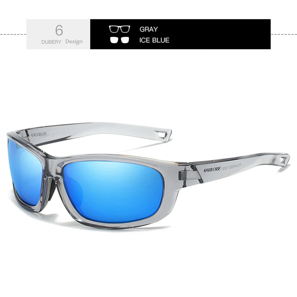 DUBERY JV Full Rim Polarized Fashion Sunglasses For Men And Women 12 Colors Model 227