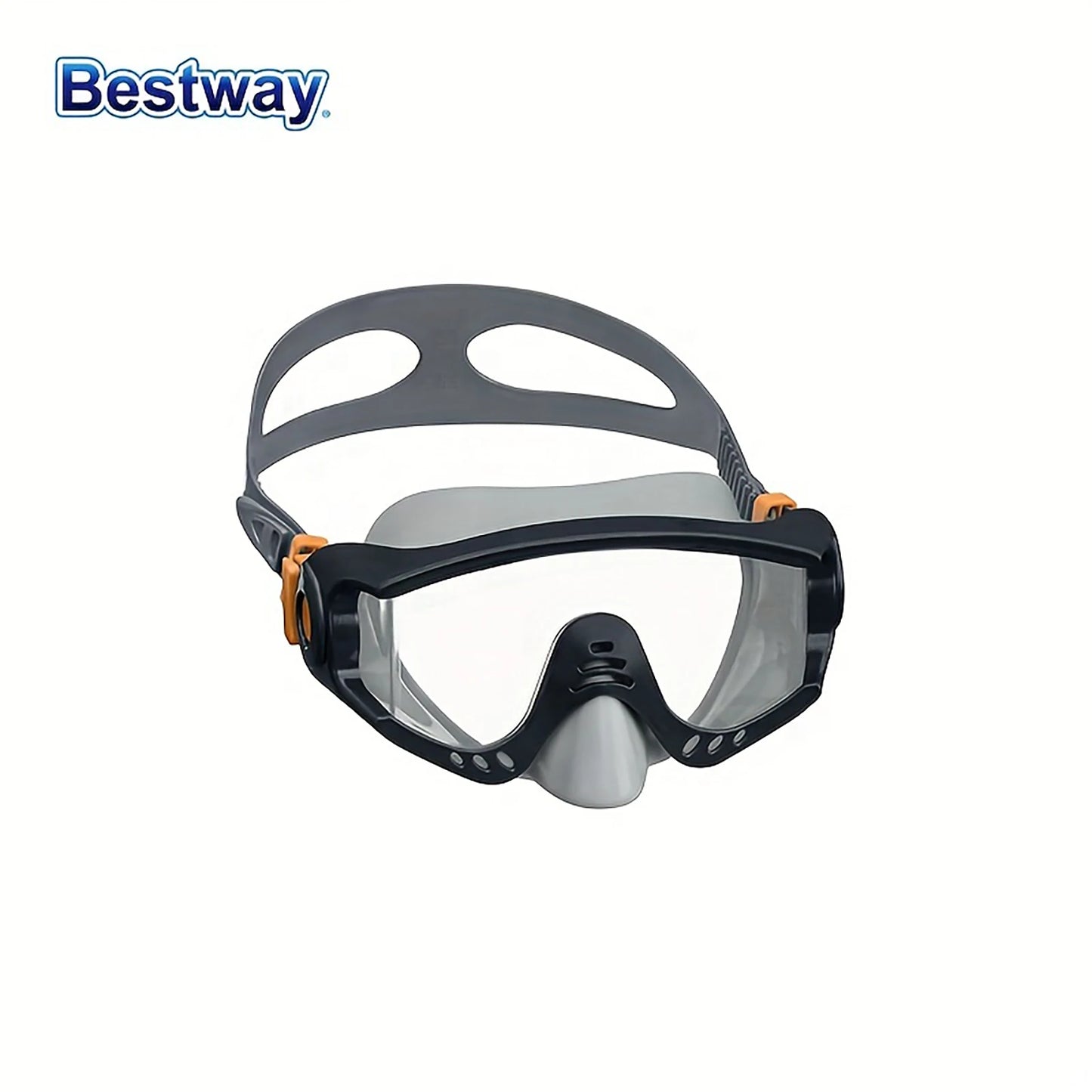 Bestway 22044 3 JV Colours/1 Swimming Goggle SetAdjustable Silicone Headband, Snorkelling Diving MaskPanoramic HD Swimming Mask