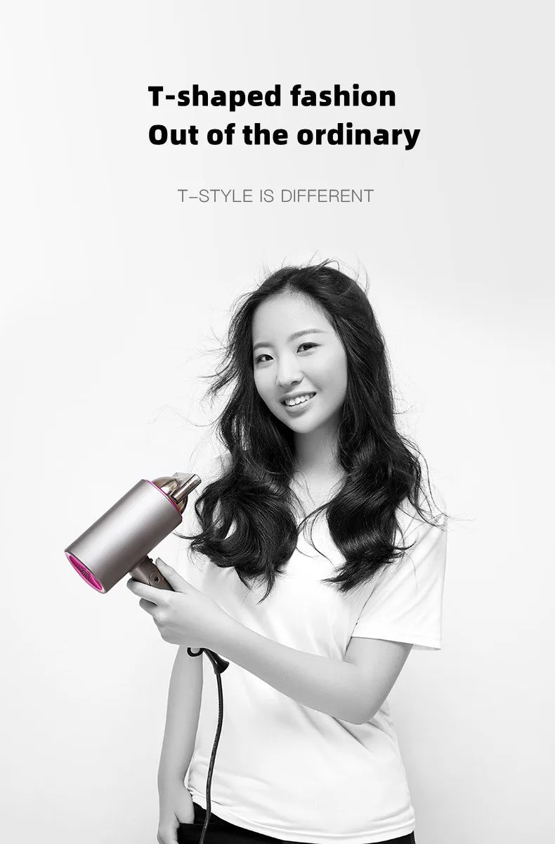 Hair Dryer 1800W Popular Foldable Hair Dryer Blue Light Negative Ion Super Silent