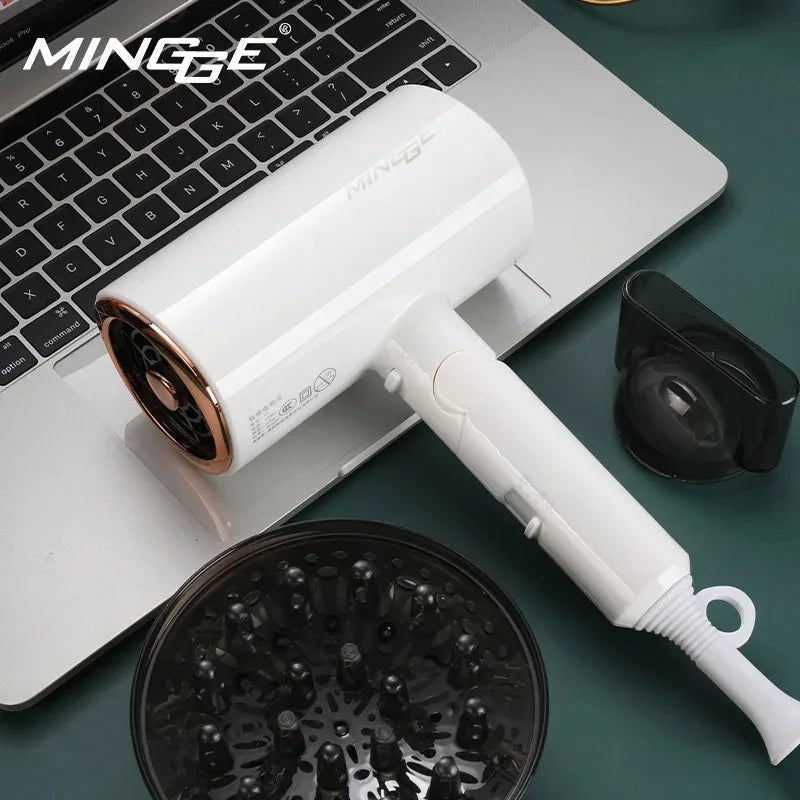 Hair Dryer 1800W Popular Foldable Hair Dryer Blue Light Negative Ion Super Silent
