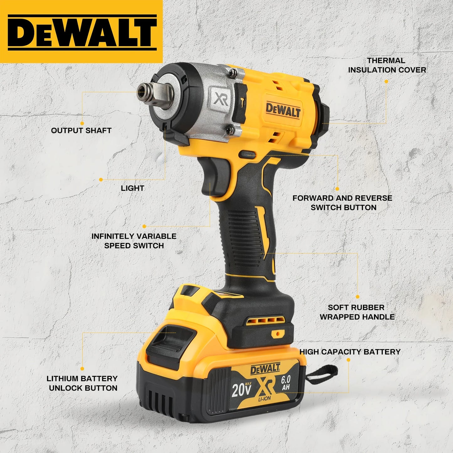 DeWalt DCF922 18V - 20V Brushless 1/2" Detent Pin Compact Impact Wrench - Bare Unit- FLASH SALE