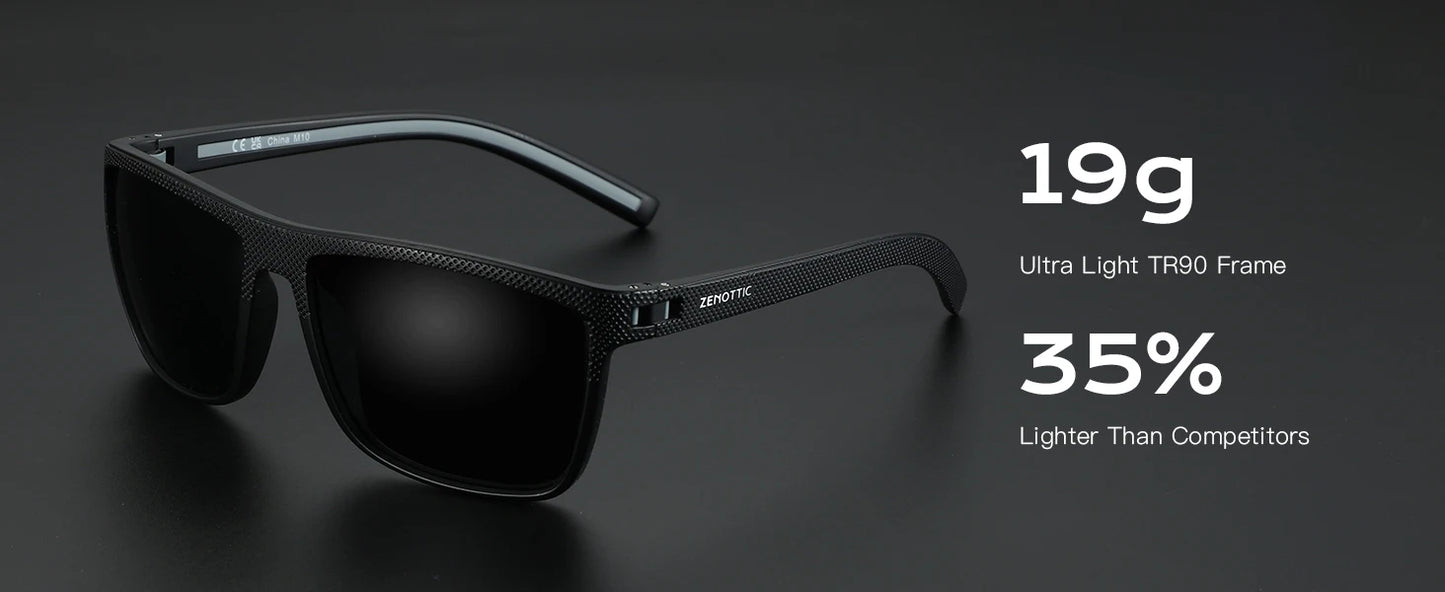 ZENOTTIC JV Retro Square Polarized Sunglasses Fashion Shade Women Men Ultra light TR90 Frame UV400 Protection Classics Sun Glasses