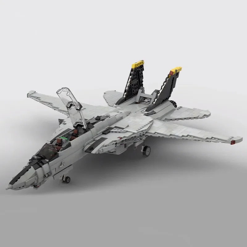 F14 TopGun Tomcat JV 2011PCS WW2 Military MOC 1:35 Scale F-14 Tomcat jet fighter model creative ideas airvehicle Plane Child Toy Assembly Puzzle Gift