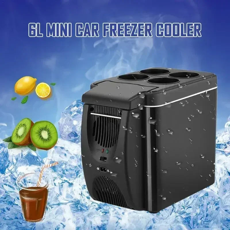 Car Refrigerator 6L Mini Fridge Portable Freezer 12V DC Refrigerator Plug In Cooler Refrige 6L Thermoelectric Cooler