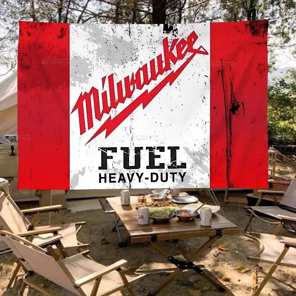 Milwaukee LOGO Anime Chart Flag For Living Room Home Dorm Decor Art Home Decor Banner