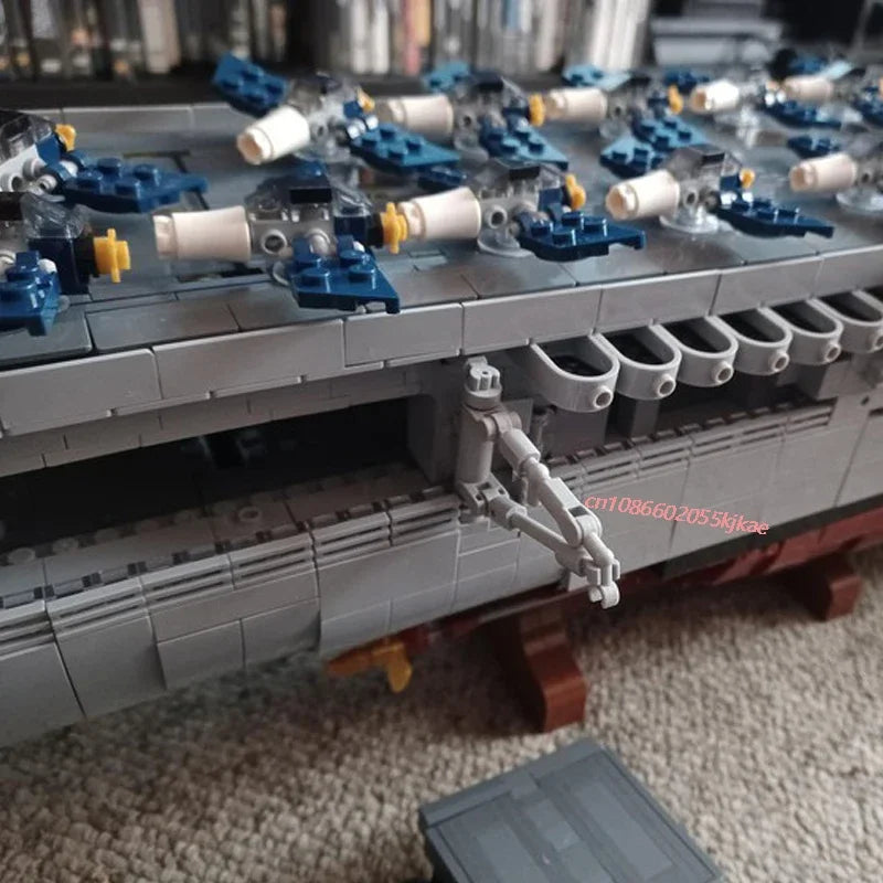 Enterprise JV 9829PCS WW2 Military MOC CV-6USS Enterprise battleship warship Model DIY creative ideas high-tech Child Toy Assembly Puzzle Gift