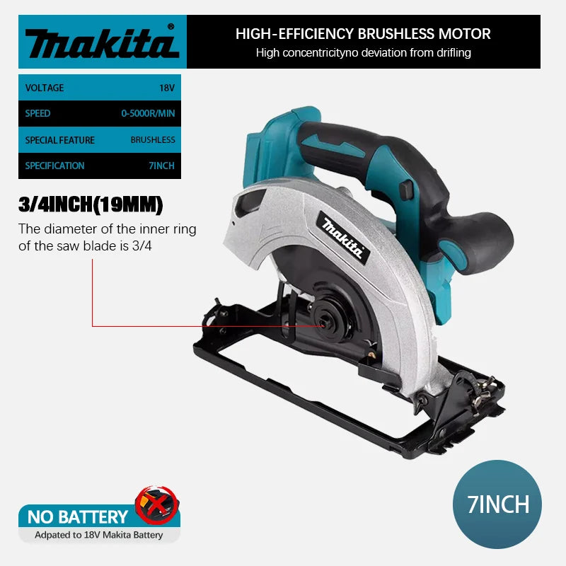 Makita 18V Mobile Brushless 165mm Circular Saw Woodworking Electric Saw Cordless For Makita 18V Battery Power Tool ï»ż