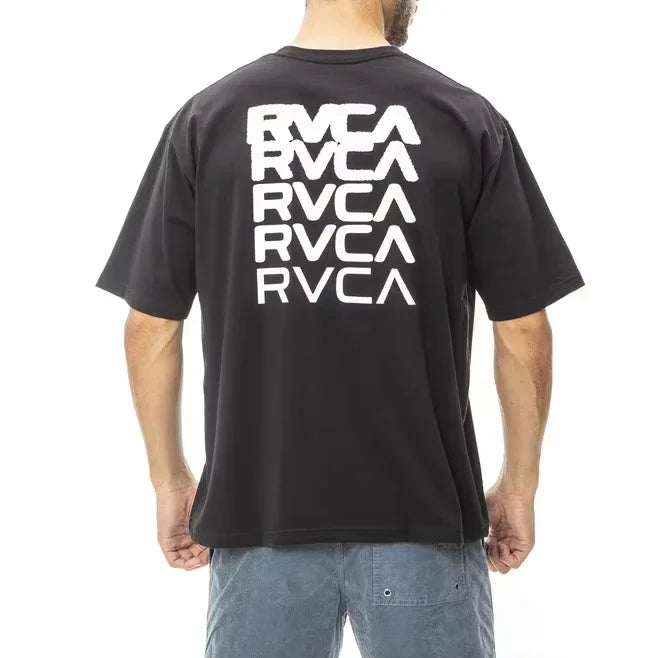 RVCA JV Summer New Dayline RVCA American Street Personalized Large Print Round Neck Quick Drying Short Sleeve T-shirt for Men