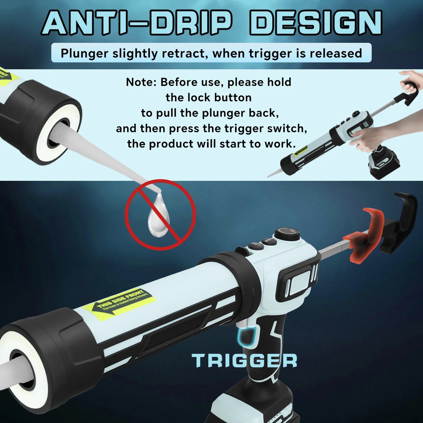 Makita Compatible 18V Brushless Electric Caulking Gun- full casing