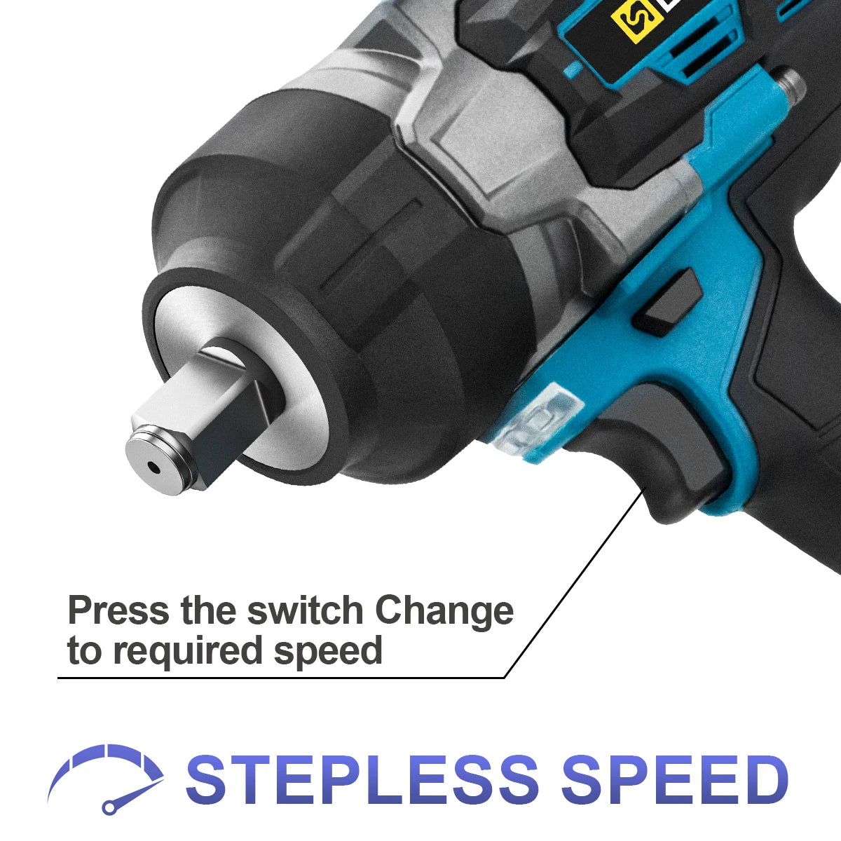 Makita 18V compatible Gisam 2800N.M Torque Brushless Electric Impact Wrench 1/2 inch Screwdriver Cordless Wrench Power Tool For Makita 18V Battery Pin