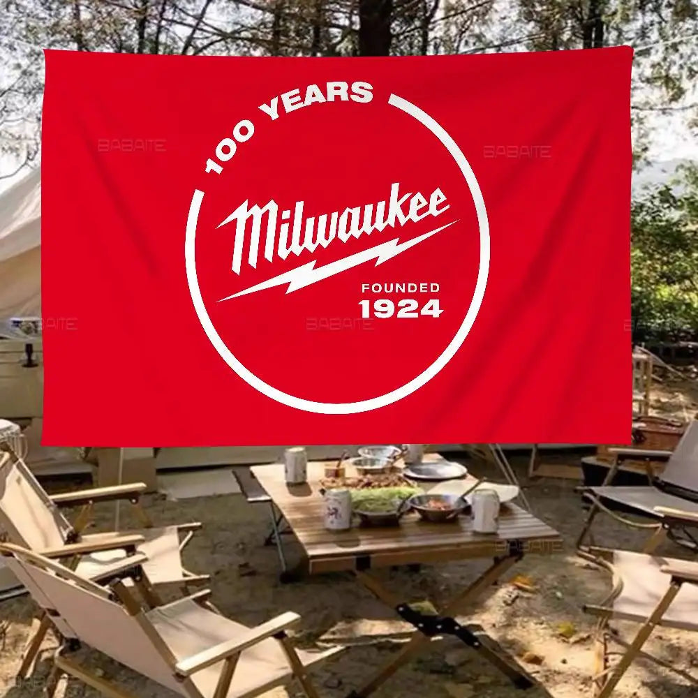 Milwaukee LOGO Anime Chart Flag For Living Room Home Dorm Decor Art Home Decor Banner