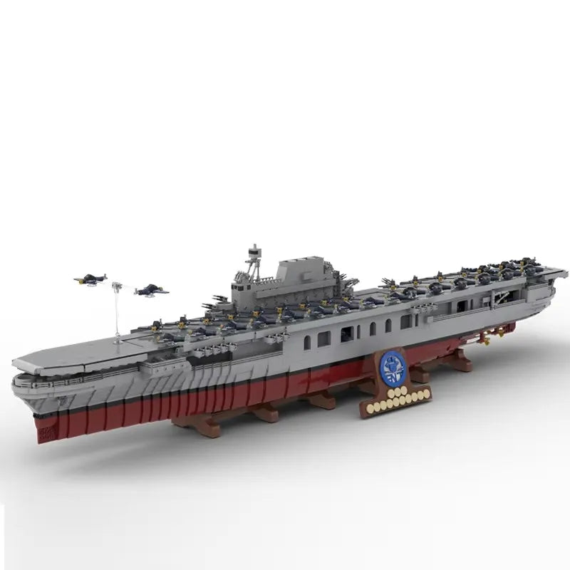 Enterprise JV 9829PCS WW2 Military MOC CV-6USS Enterprise battleship warship Model DIY creative ideas high-tech Child Toy Assembly Puzzle Gift