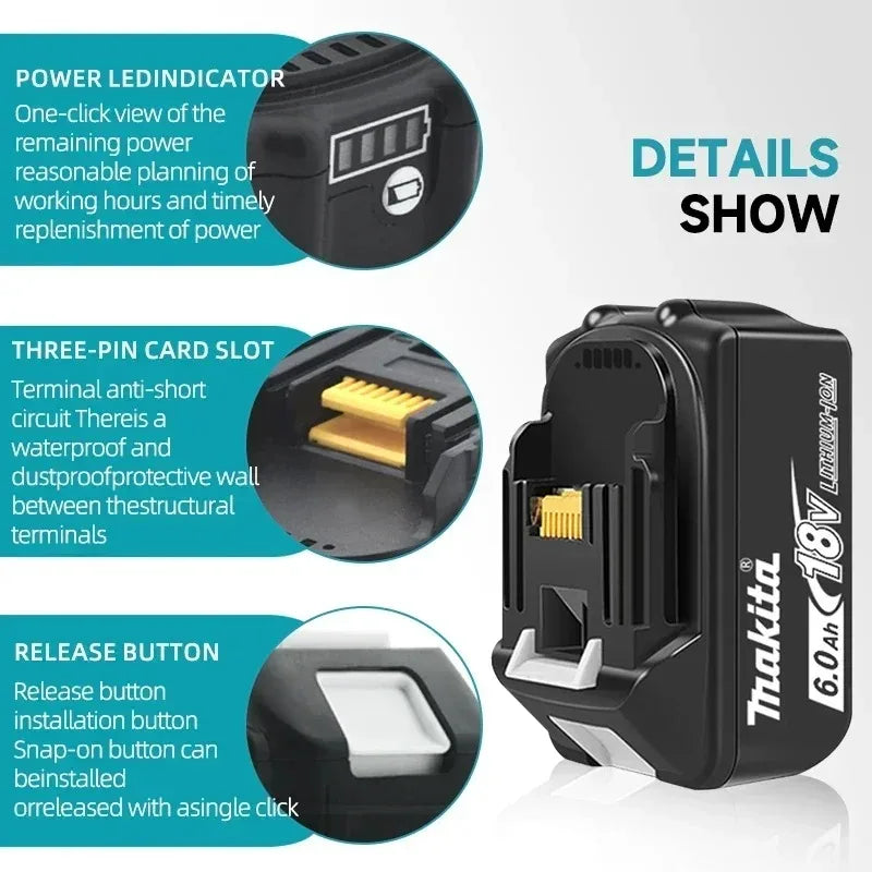 Makita Original 18V 5.0ah, 6.0ah and 9.0ah battery and charger Combo