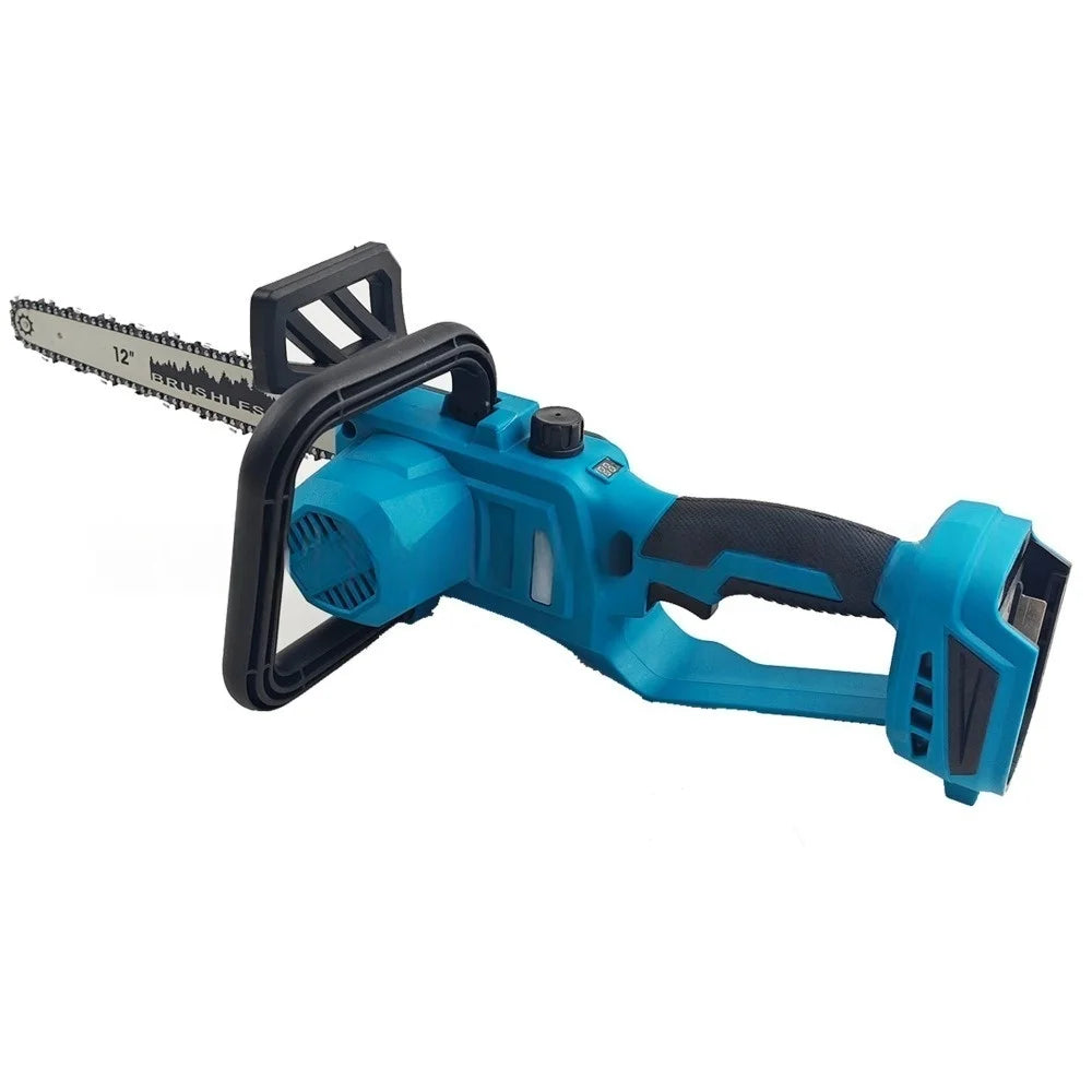 Makita Dewalt Milwaukee Compatible 18V battery 12-Inch Brushless Chainsaw Cordless Electric Chain Saw for Tree Trimming (No battery)