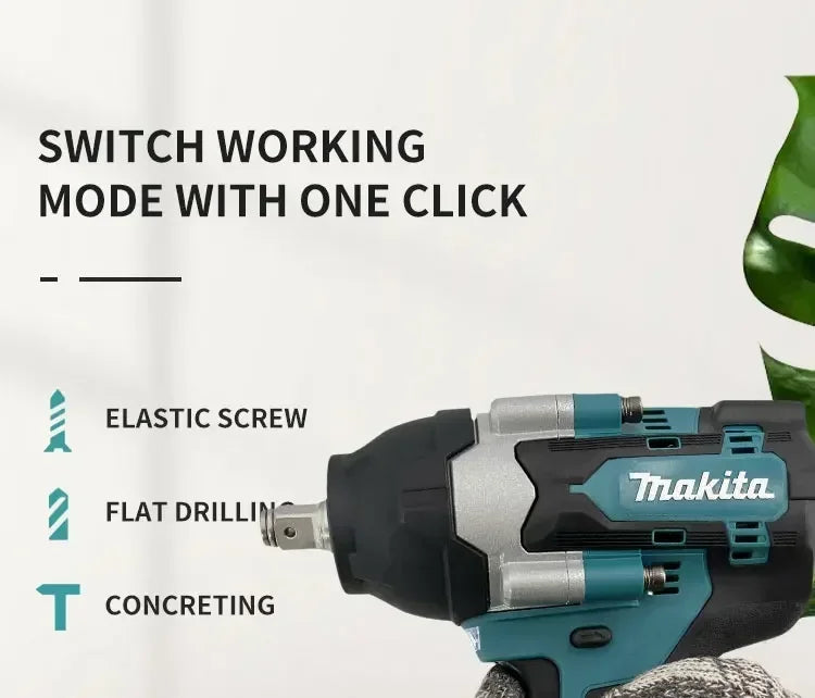 Makita 18V DTW700 Brushless Electric Wrench High Torque 18V Cordless Drill Screwdriver Rechargeable Electric Tools Torque Wrench