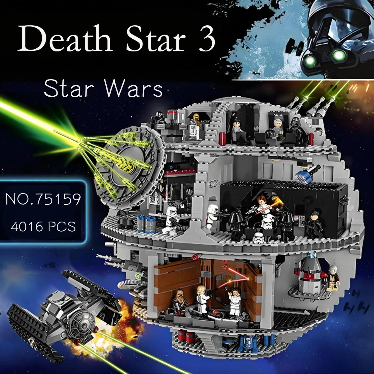 Death Star JV MINISO Hot Toy UCS Galactic Empire Masterpiece Death Star Battle III Station Ultimate Weapon 75159 Building Block Christmas Gift