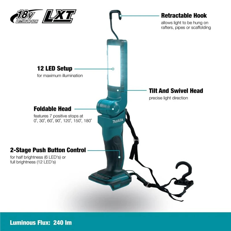 Makita DML801 LED 18V LXT Lithium Outdoors Indoor 240LM light Bare Tool