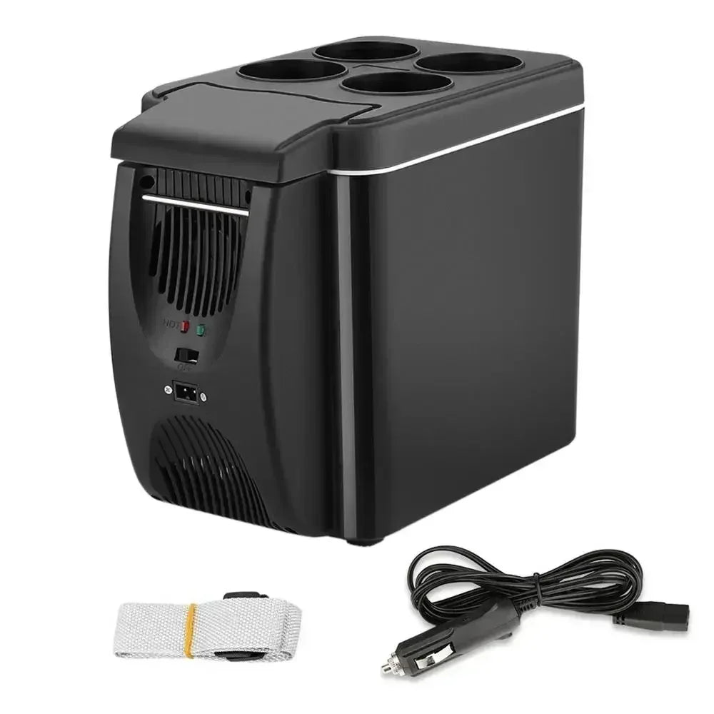Car Refrigerator 6L Mini Fridge Portable Freezer 12V DC Refrigerator Plug In Cooler Refrige 6L Thermoelectric Cooler