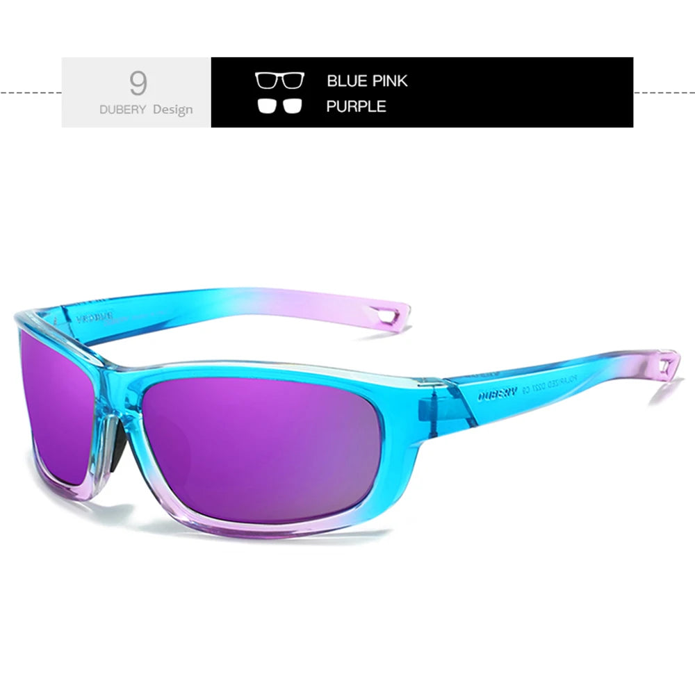 DUBERY JV Full Rim Polarized Fashion Sunglasses For Men And Women 12 Colors Model 227