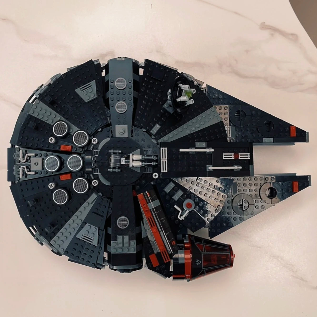 Millennium Falcon JV 1579pcs MINISO UCS Star Battle Rebuilding Milky Way Dark Falcon Millennium Falcon Spaceship 75389 Building Block Christmas Gifts