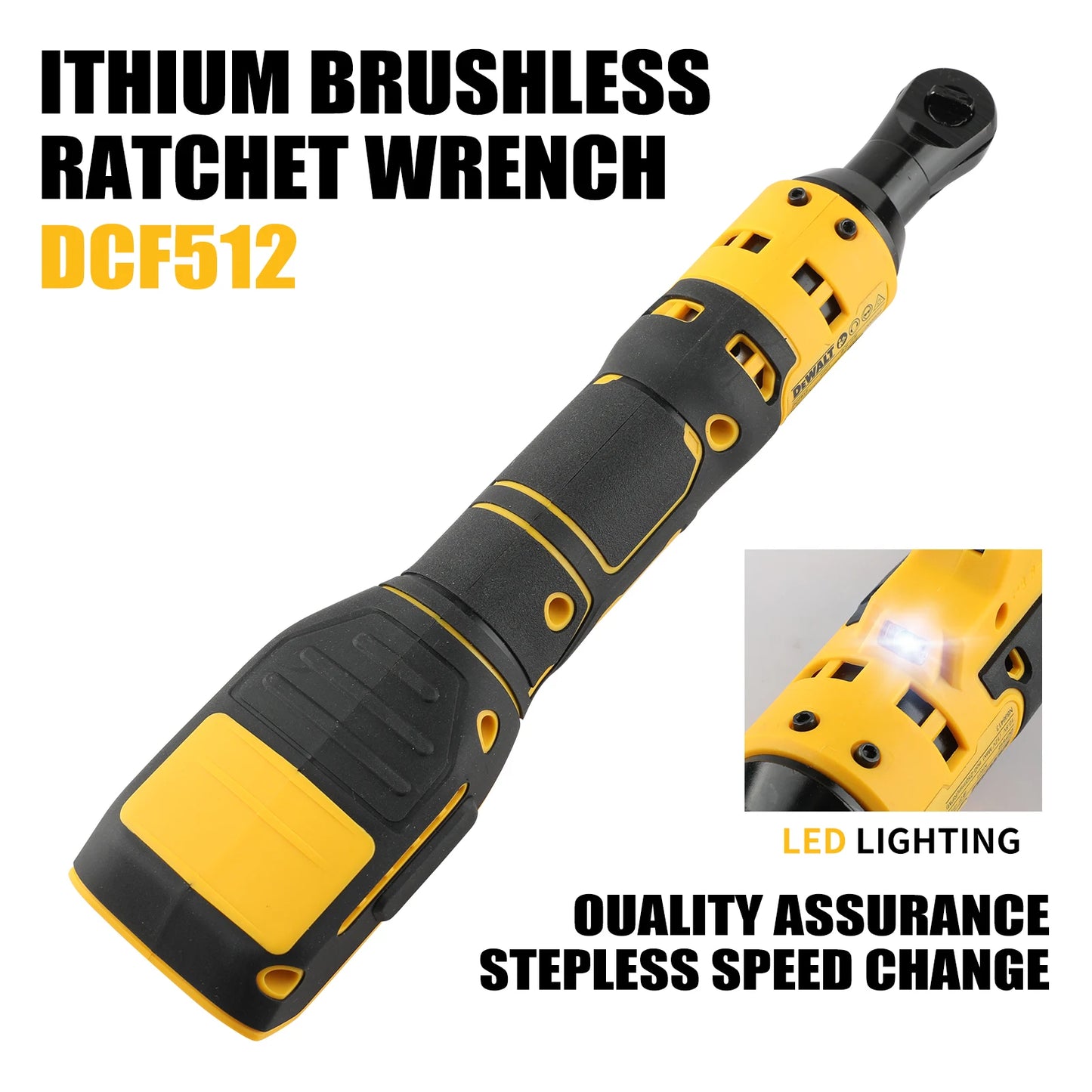 Dewalt DCF512 20V brushless right-angle ratchet wrench 95N.