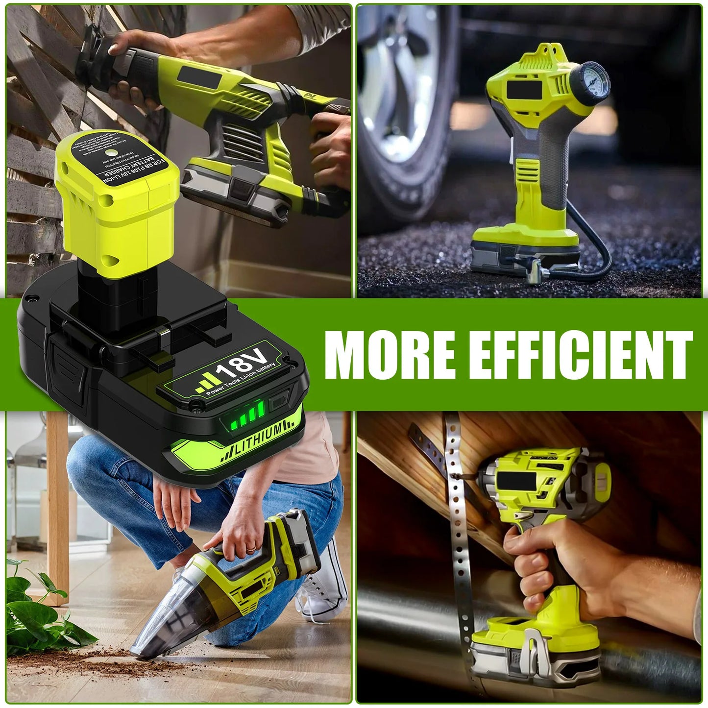 Fast Charger for Ryobi One+ 18V Battery