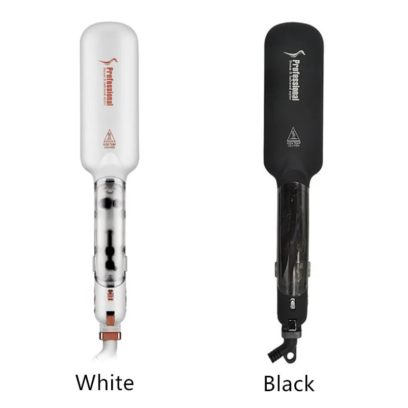 Hair straightener 230°C Professional Steam Hair Straightener Infrared Care Ceramic Coated 2-Inch-Wide Plates for Salon Straightening Styling